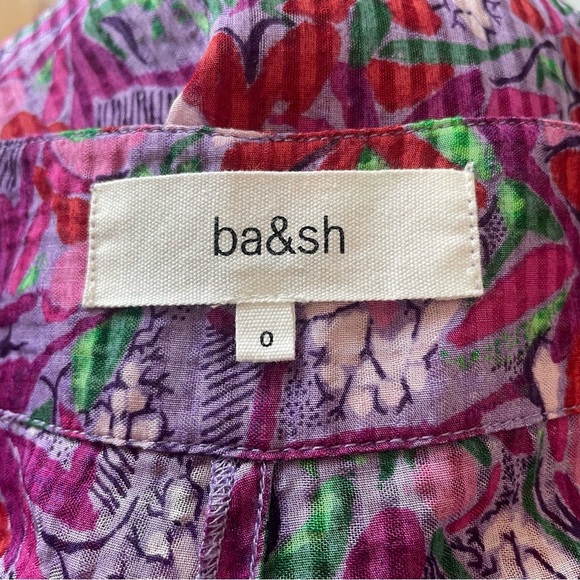 BA&SH Abo Floral Print Violet Purple High Waist Flowy Trouser Pants EUC Size XS - Picture 6 of 10